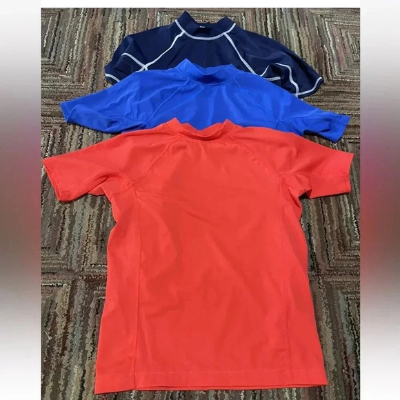 Set Of 3 LANDS' END Youth M (10/12)  T Shirts Sports Orange Blue Light Blue - Picture 1 of 9